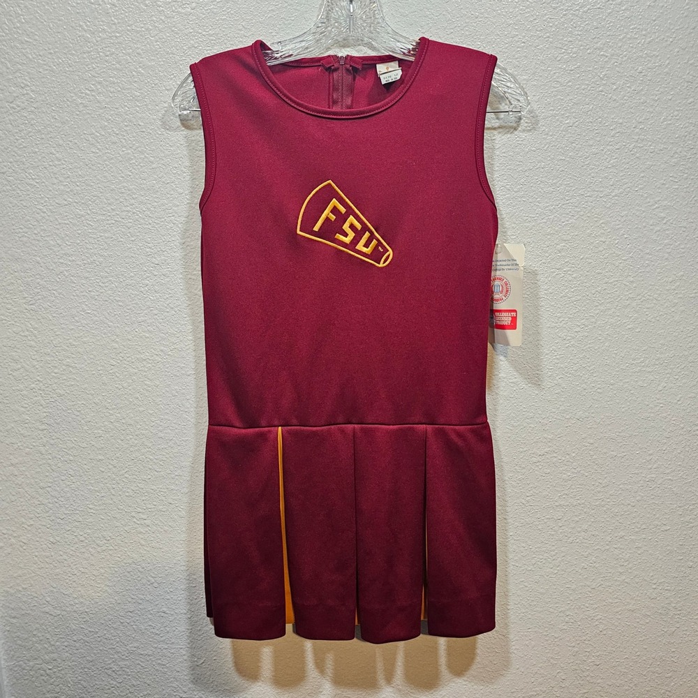 Little King FSU Florida State Seminoles Girls Cheerleader Dress Garnet Gold 12